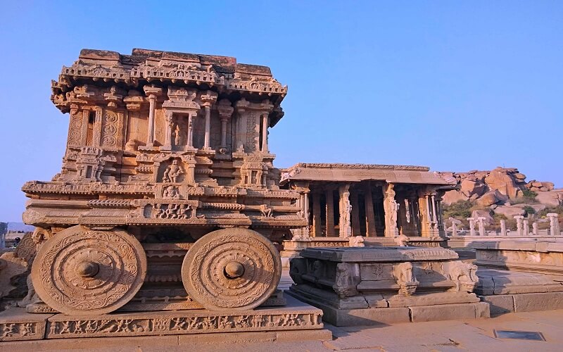 The famous Stone Chariot Temple within Vittala Temple