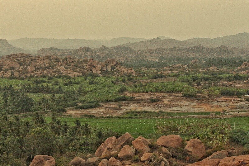 The absolutely stunning view of Hampi from Hanuman Temple