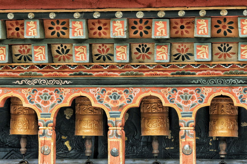 The intricate detailing of the Bhutanese architecture