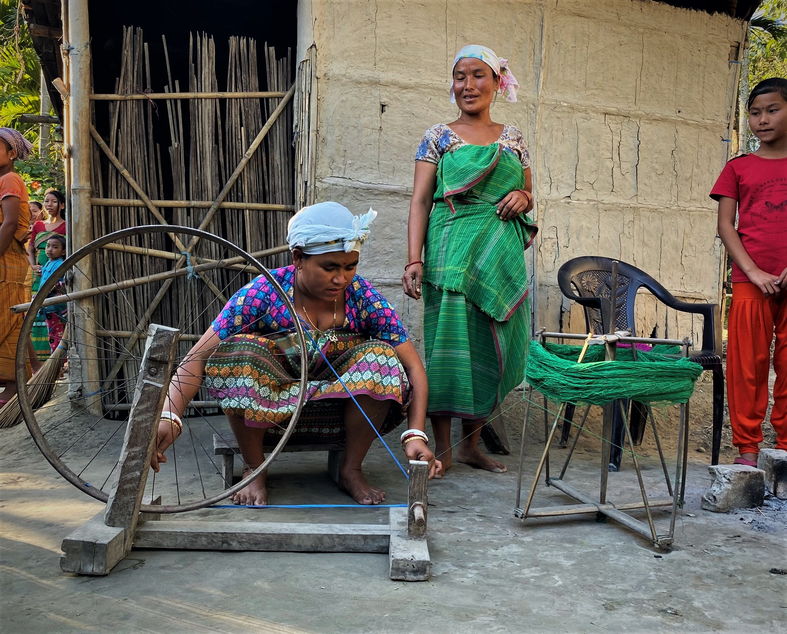 Weaving and handloom is one of important livelihood in Bodoland