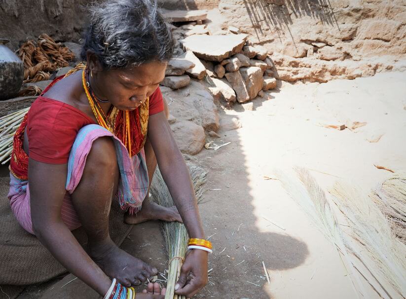 Hard working woman of Niyamgiri Hills