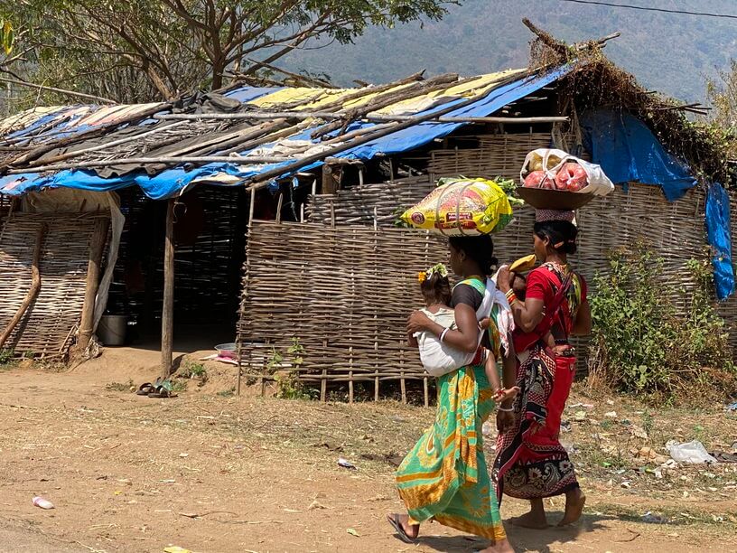 Tribal Ladies around the market in Niyamgiri Hills