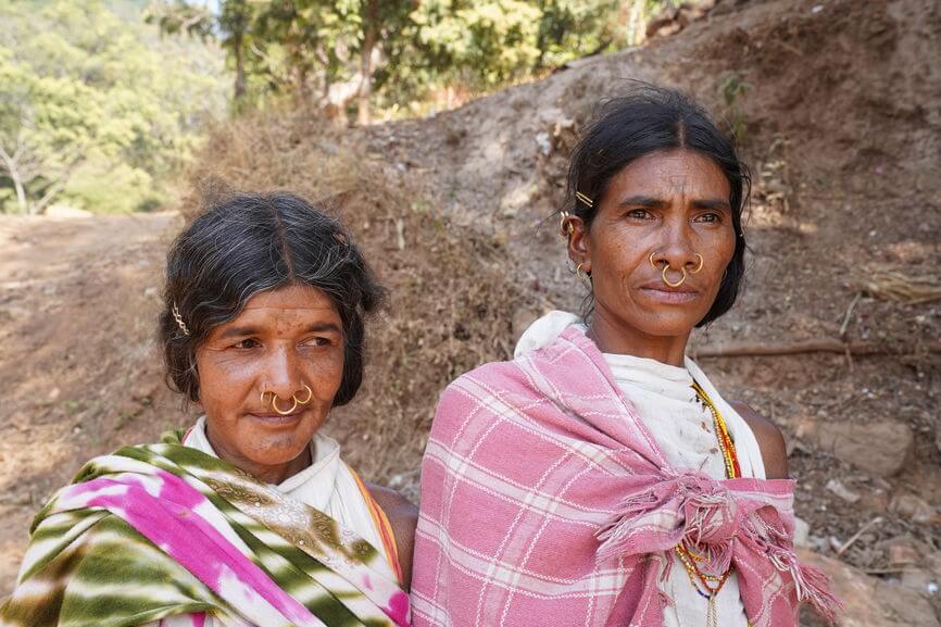 Nose rings and clips are part the Dongaria Kondha Tribe Ladies