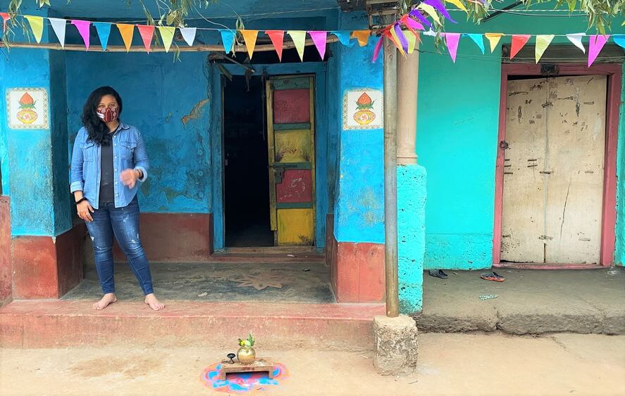 Colorful homes of Mangalajodi 