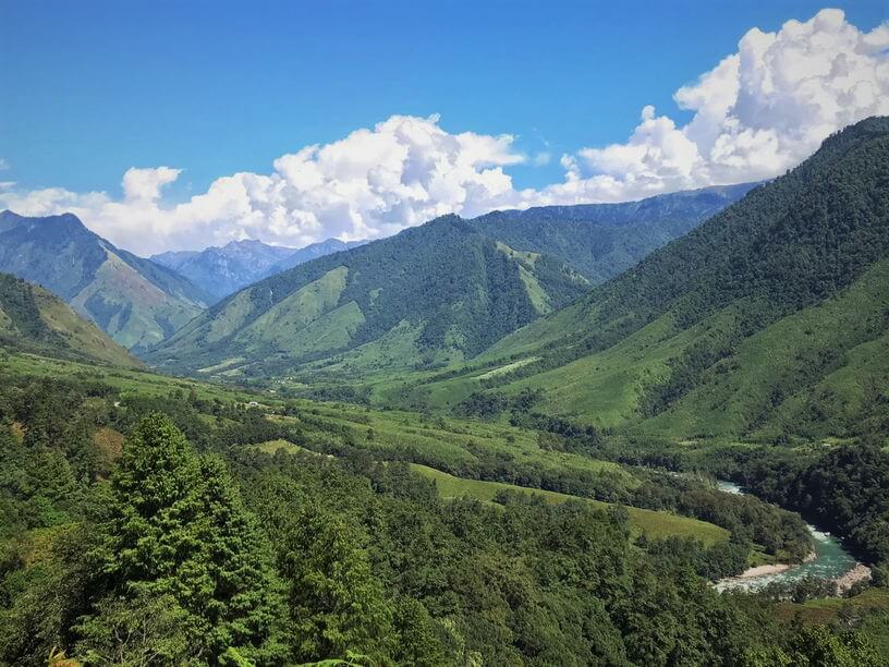 The stunning view of Idu Mishmi hills 