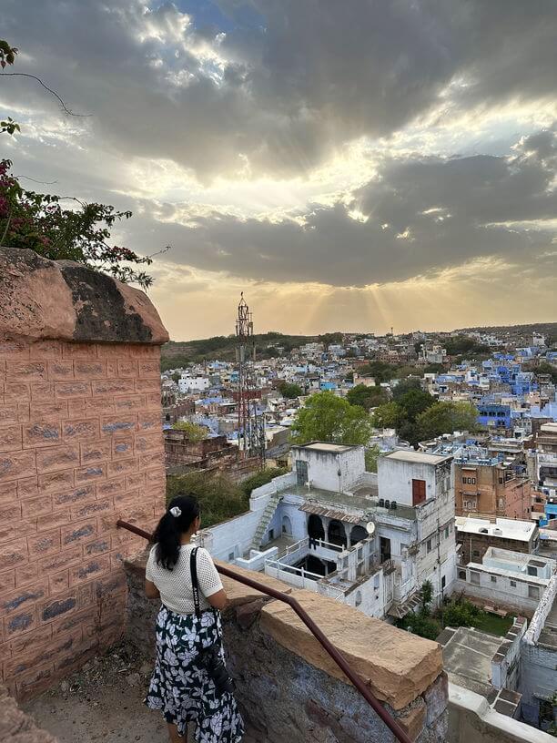 Overlooking the old city of Jodhpur